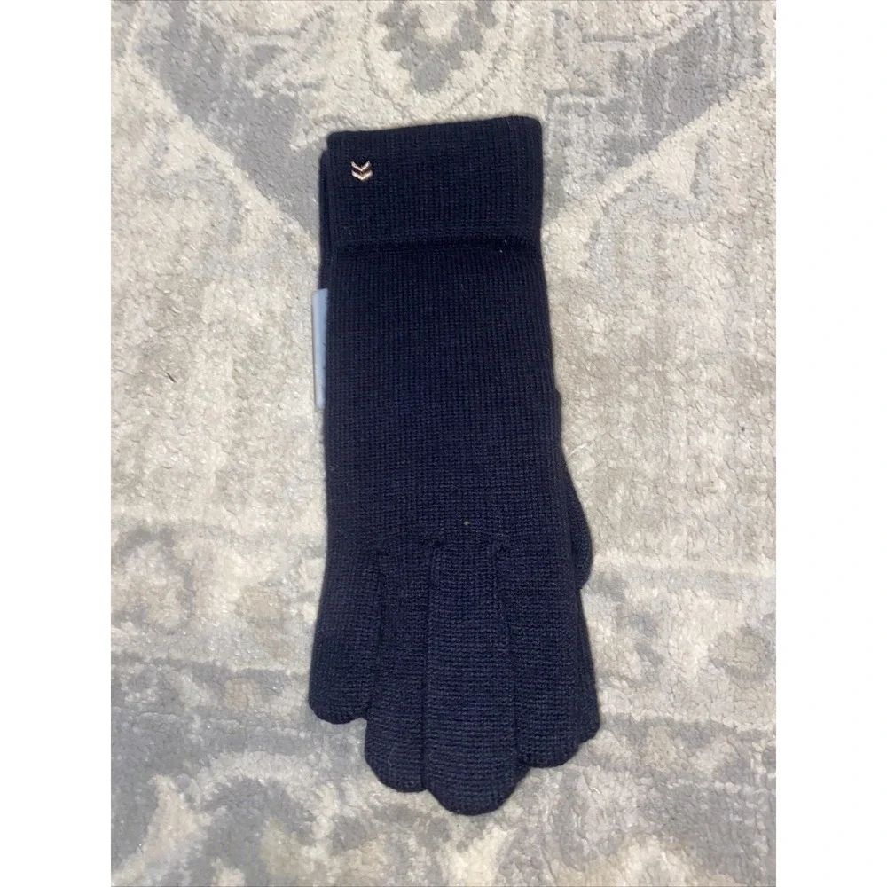 New Women's Isotoner Stretch Acrylic Blend Black  Gloves One Size‎